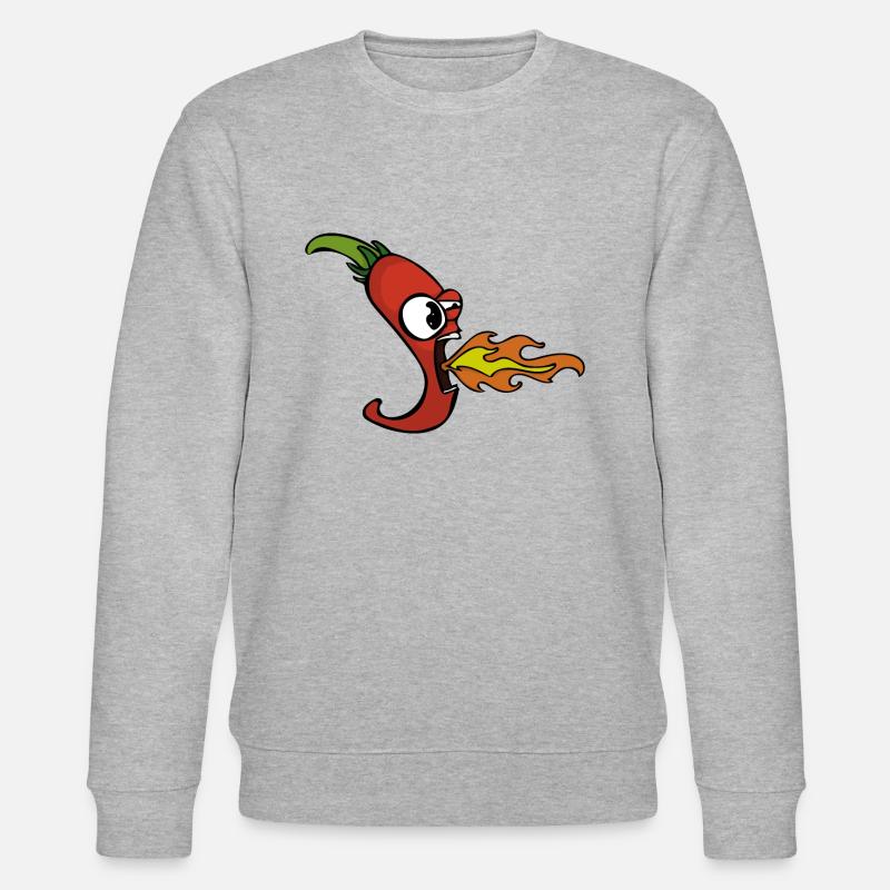 Scharfes Chili - Stanley/Stella Unisex Bio-Sweatshirt CHANGER  - Grau meliert