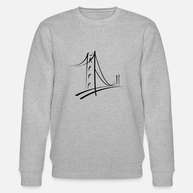 Autobahnbrücke - Stanley/Stella Unisex Bio-Sweatshirt CHANGER  - Grau meliert