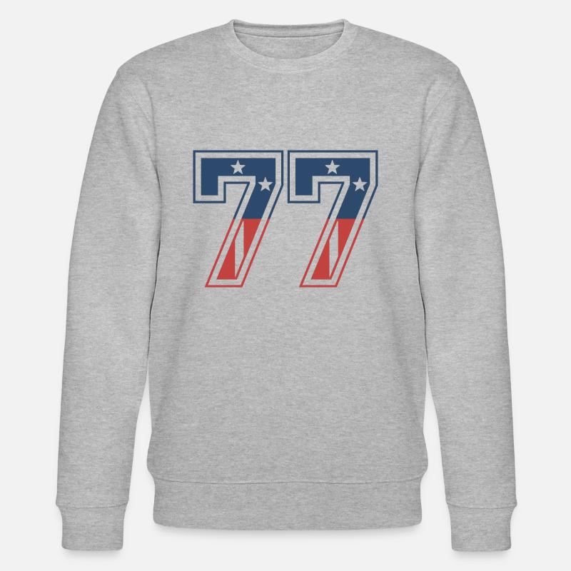 Nummer 77 USA - Stanley/Stella Unisex Bio-Sweatshirt CHANGER  - Grau meliert