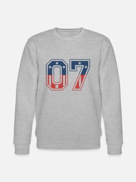 Number 07 USA - Stanley/Stella CHANGER Unisex Organic Sweatshirt - heather grey