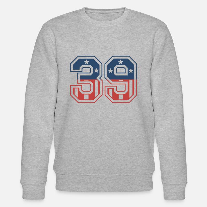 Nummer 39 USA - Stanley/Stella Unisex Bio-Sweatshirt CHANGER  - Grau meliert