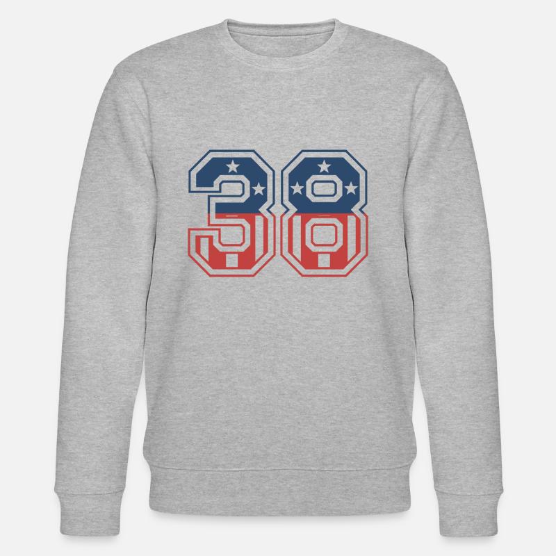Nummer 38 USA - Stanley/Stella Unisex Bio-Sweatshirt CHANGER  - Grau meliert
