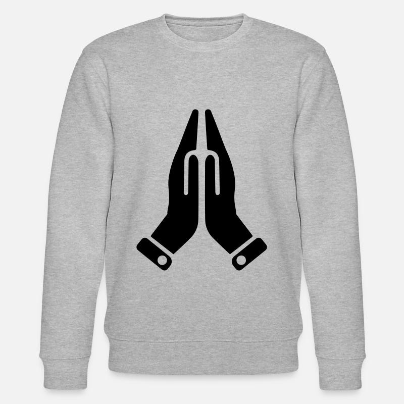 Hands symbol - Stanley/Stella CHANGER Unisex Organic Sweatshirt - heather grey