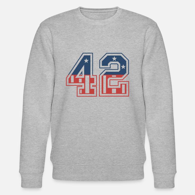 Nummer 42 USA - Stanley/Stella Unisex Bio-Sweatshirt CHANGER  - Grau meliert