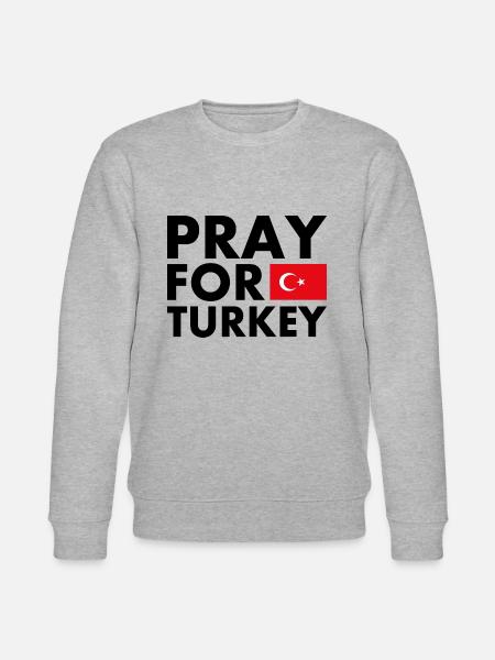 Pray for turkey - Stanley/Stella CHANGER Unisex Organic Sweatshirt - heather grey