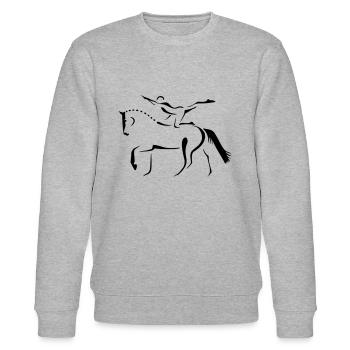Voltigieren - Stanley/Stella Unisex Bio-Sweatshirt CHANGER  - Grau meliert - Vorne - Nik (191cm) & Marisol (170cm)