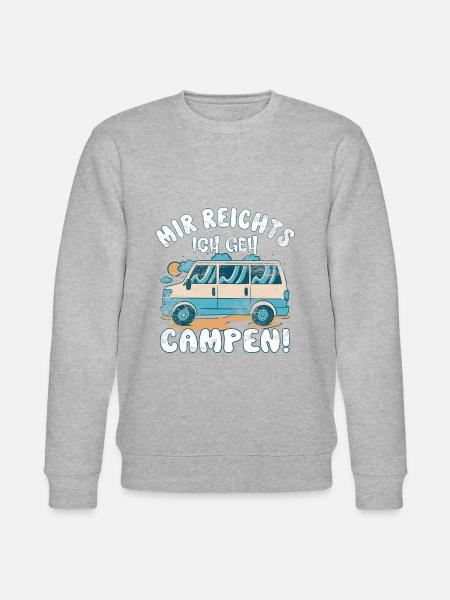 Mir reichts - Ich geh campen! - Stanley/Stella Unisex Bio-Sweatshirt CHANGER  - Grau meliert
