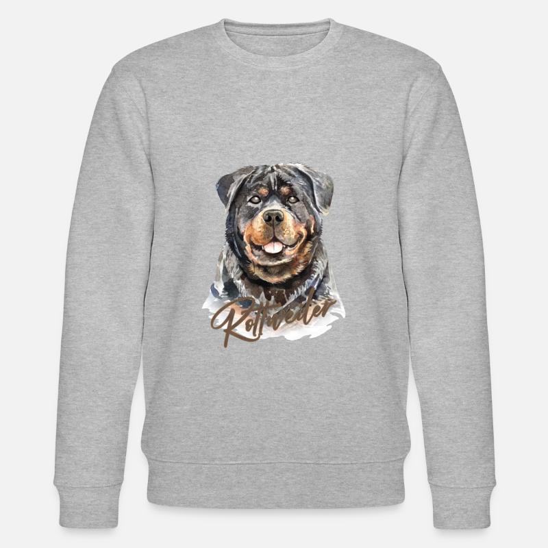 Rottweiler Hund Geschenkidee - Stanley/Stella Unisex Bio-Sweatshirt CHANGER - Grau meliert
