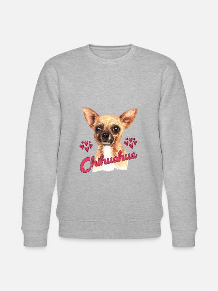 Chihuahua Hund Begleithund Geschenkidee - Stanley/Stella Unisex Bio-Sweatshirt CHANGER  - Grau meliert