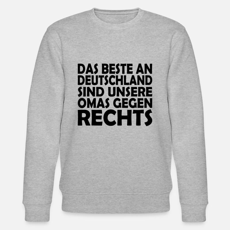 omas gegen rechts - Stanley/Stella Unisex Bio-Sweatshirt CHANGER  - Grau meliert