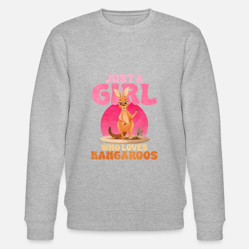 känguru - Stanley/Stella Unisex Bio-Sweatshirt CHANGER  - Grau meliert