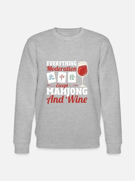 Gift for Mahjong Fans - Stanley/Stella CHANGER Unisex Organic Sweatshirt - heather grey