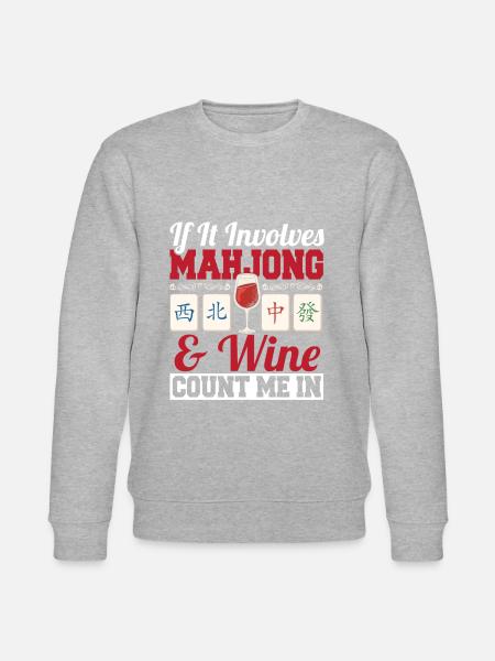 Gift for Mahjong Fans - Stanley/Stella CHANGER Unisex Organic Sweatshirt - heather grey
