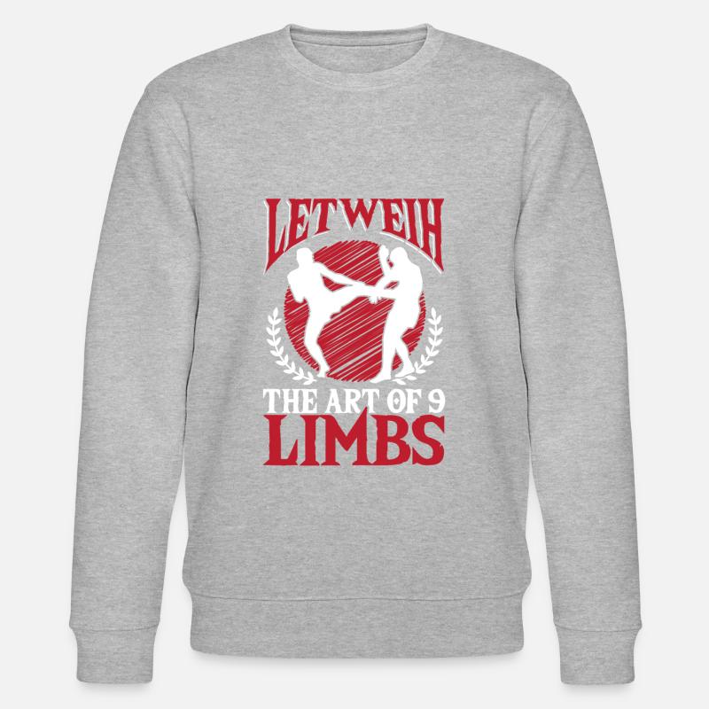 Lethwei Burmese Gift - Stanley/Stella CHANGER Unisex Organic Sweatshirt - heather grey