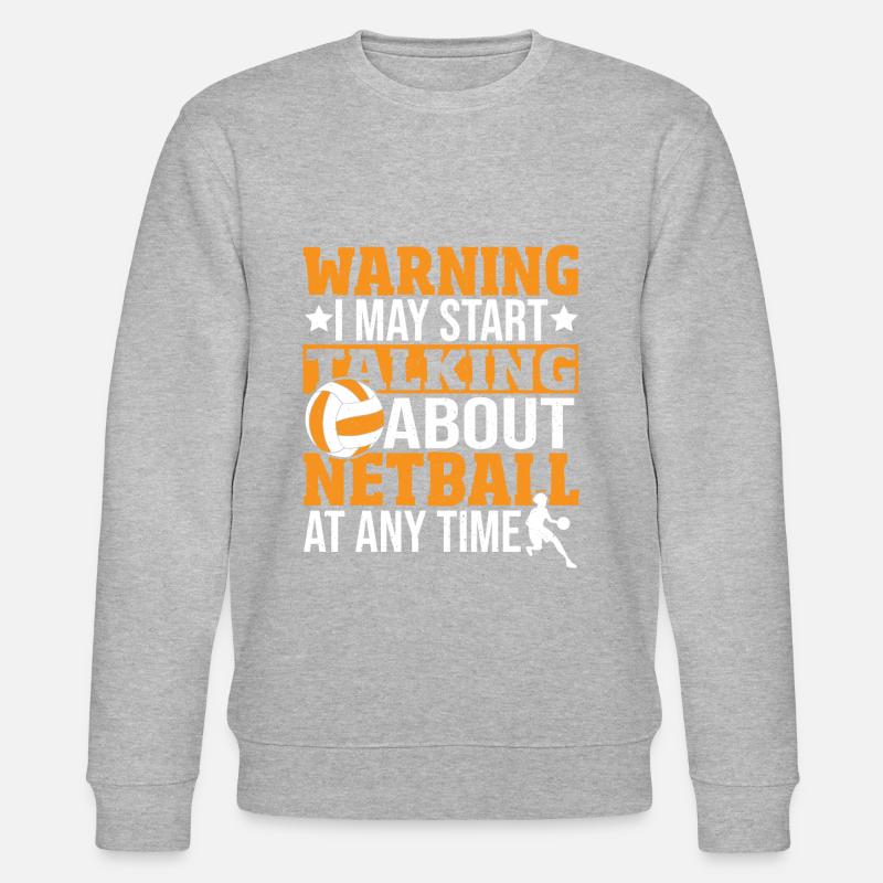 Liebe Netball Netballspieler Geschenk - Stanley/Stella Unisex Bio-Sweatshirt CHANGER  - Grau meliert