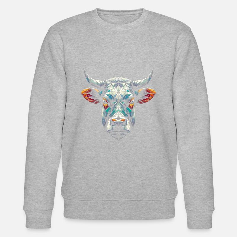 Kuh - Stanley/Stella Unisex Bio-Sweatshirt CHANGER  - Grau meliert