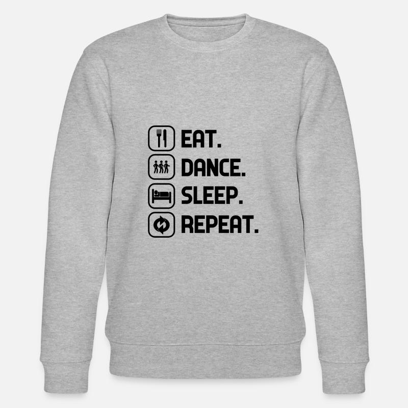 Eat Dance Sleep Repeat - Stanley/Stella Unisex Bio-Sweatshirt CHANGER  - Grau meliert