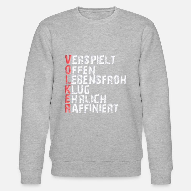 Volker - Stanley/Stella Unisex Bio-Sweatshirt CHANGER  - Grau meliert
