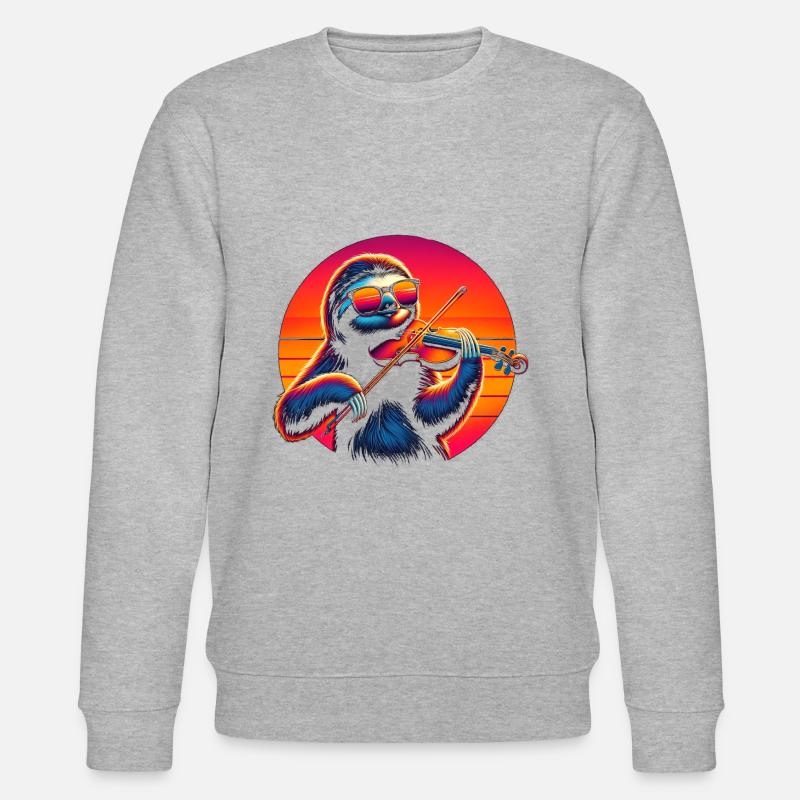 Violon paresseux - Sweat bio CHANGER Stanley/Stella Unisexe - gris chiné