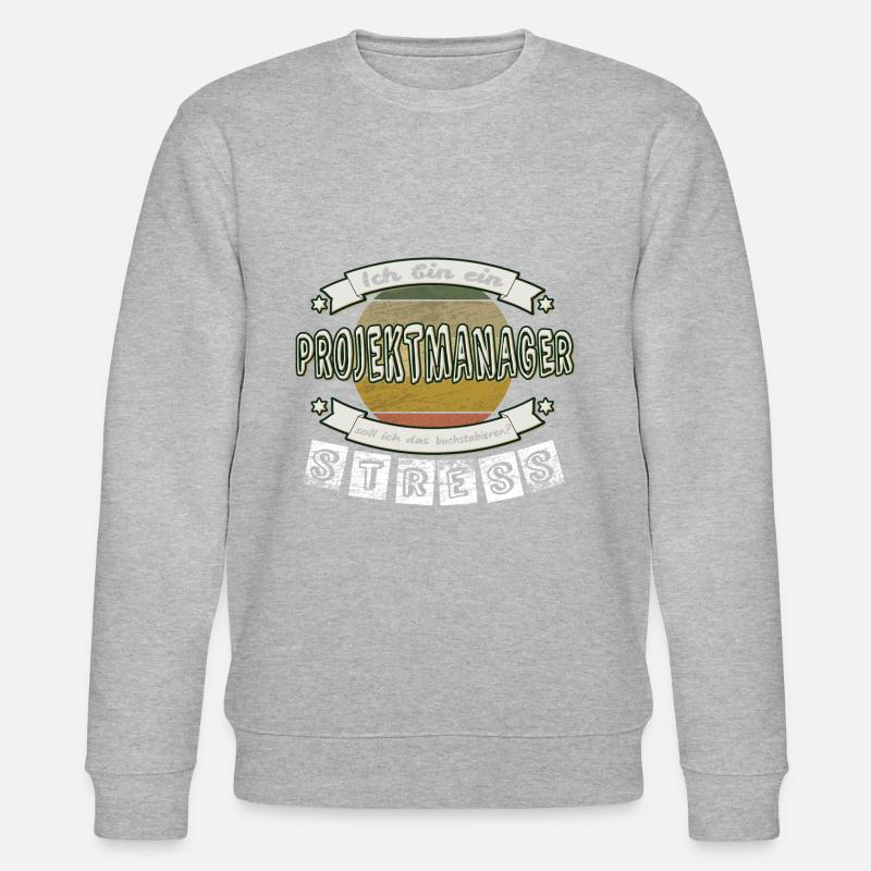 Projektmanager - Stanley/Stella Unisex Bio-Sweatshirt CHANGER  - Grau meliert
