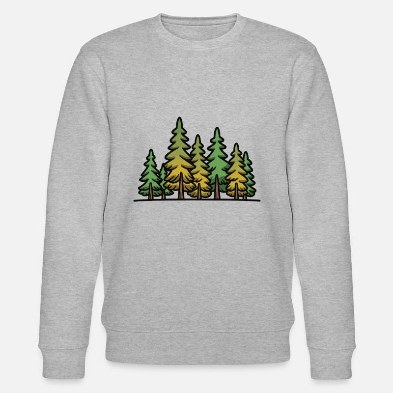 Wald Bäume - Stanley/Stella Unisex Bio-Sweatshirt CHANGER  - Grau meliert