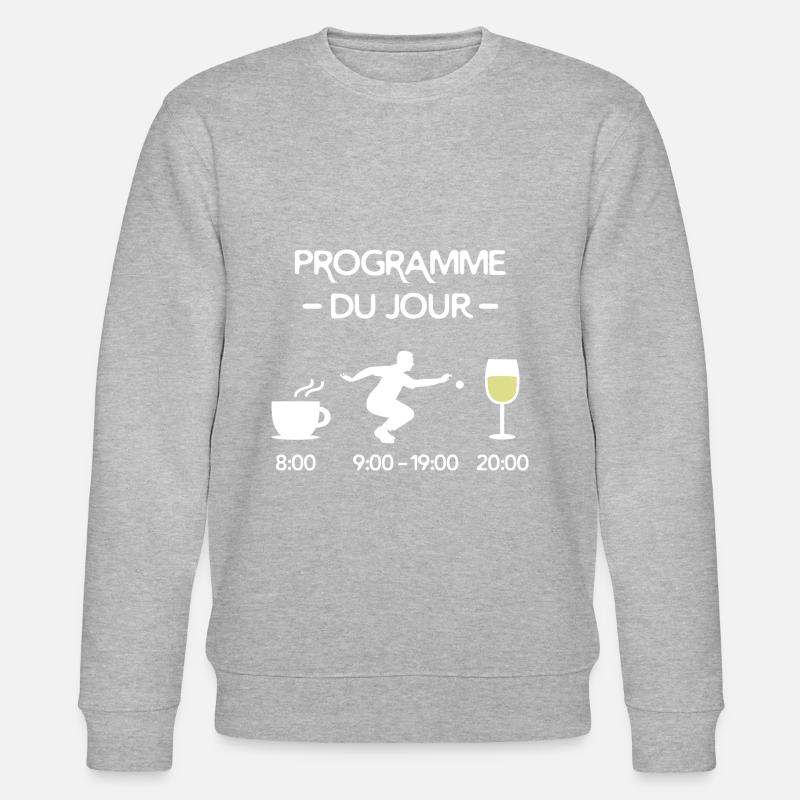 Pétanque - le programme - Sweat bio CHANGER Stanley/Stella Unisexe - gris chiné