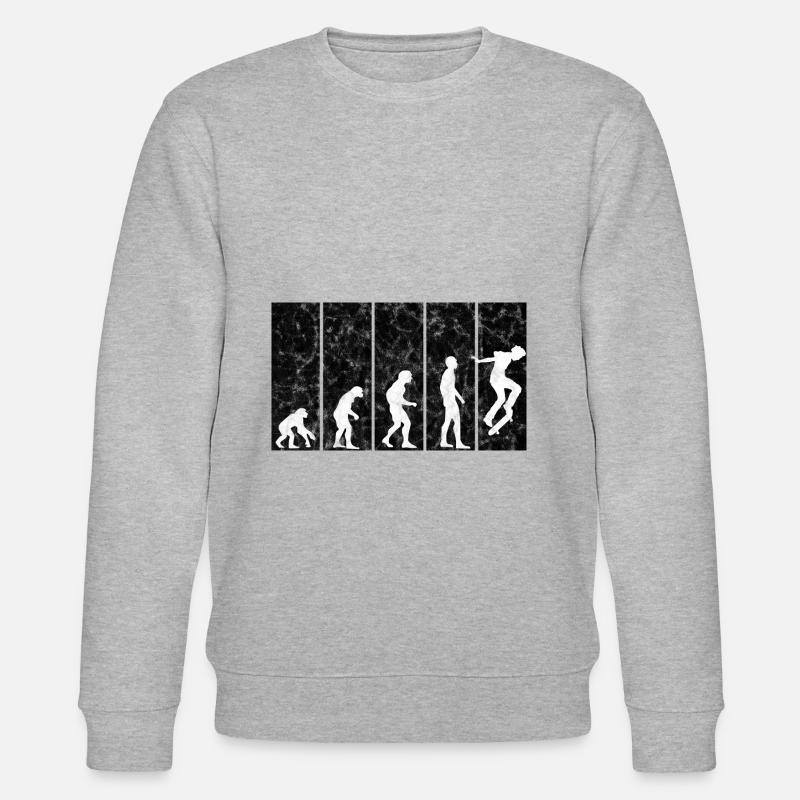 Evolution Skateboarder Skateboard Skater Skate - Sweat bio CHANGER Stanley/Stella Unisexe - gris chiné