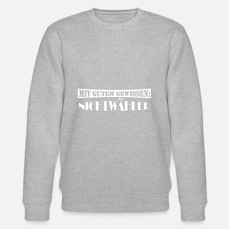mit gutem Gewissen Nichtwähler - Stanley/Stella Unisex Bio-Sweatshirt CHANGER - Grau meliert
