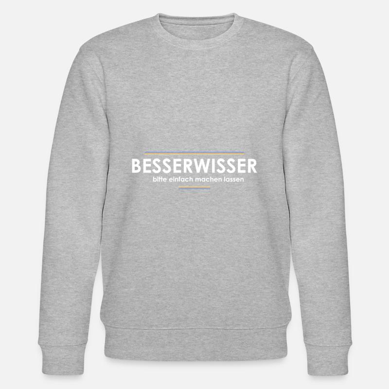 Besserwisser - Stanley/Stella Unisex Bio-Sweatshirt CHANGER  - Grau meliert