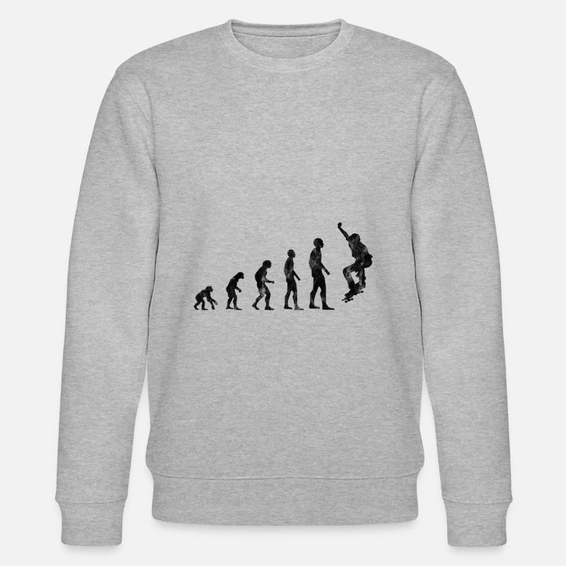 Evolution Skateboarder Skateboard Skater Skate - Sweat bio CHANGER Stanley/Stella Unisexe - gris chiné