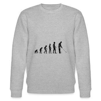 Golf Golfen Golfschläger Golfspieler Golfer - Stanley/Stella Unisex Bio-Sweatshirt CHANGER  - Grau meliert - Vorne - Nik (191cm) & Marisol (170cm)