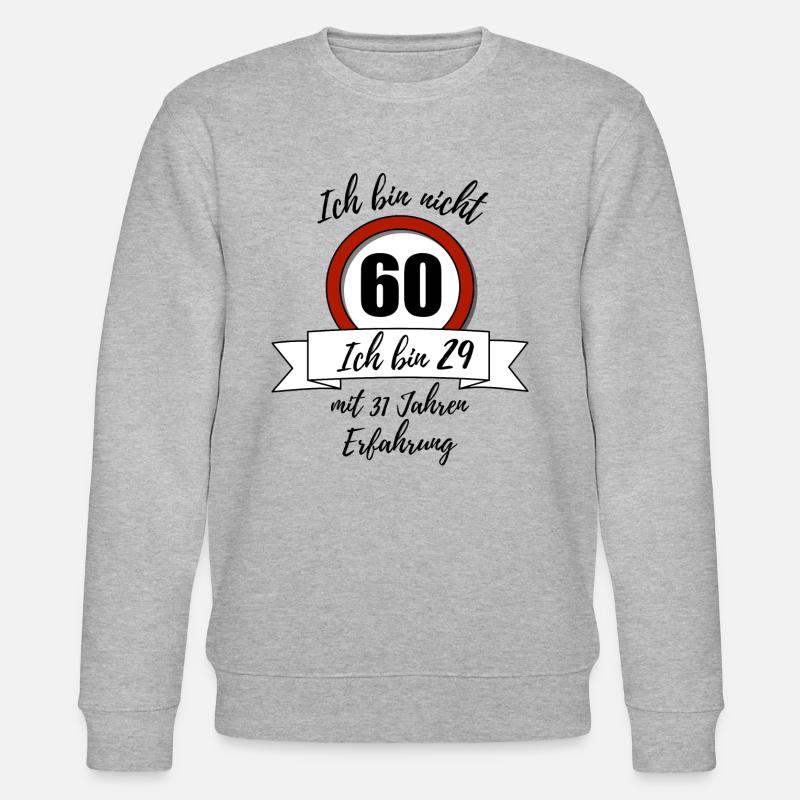 Ich bin nicht 60! - Stanley/Stella Unisex Bio-Sweatshirt CHANGER - Grau meliert
