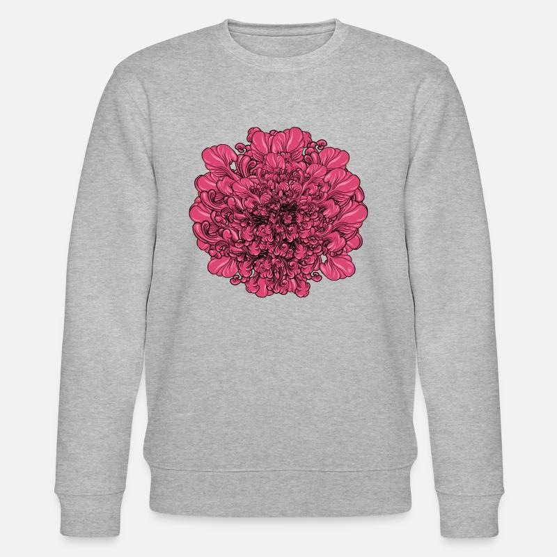 Rosa Blume - Stanley/Stella Unisex Bio-Sweatshirt CHANGER - Grau meliert