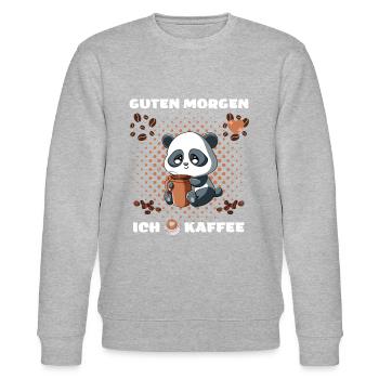 Guten Morgen - Kaffee - Stanley/Stella Unisex Bio-Sweatshirt CHANGER  - Grau meliert - Vorne - Nik (191cm) & Marisol (170cm)