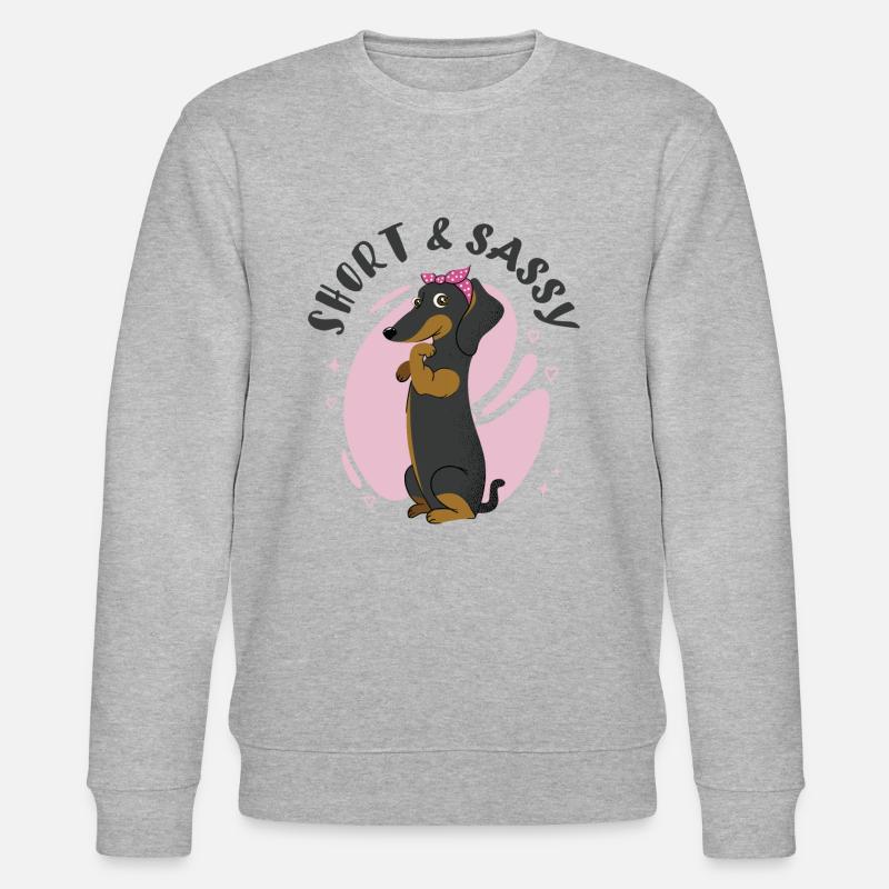 Kleiner und frecher Dackel - Stanley/Stella Unisex Bio-Sweatshirt CHANGER  - Grau meliert