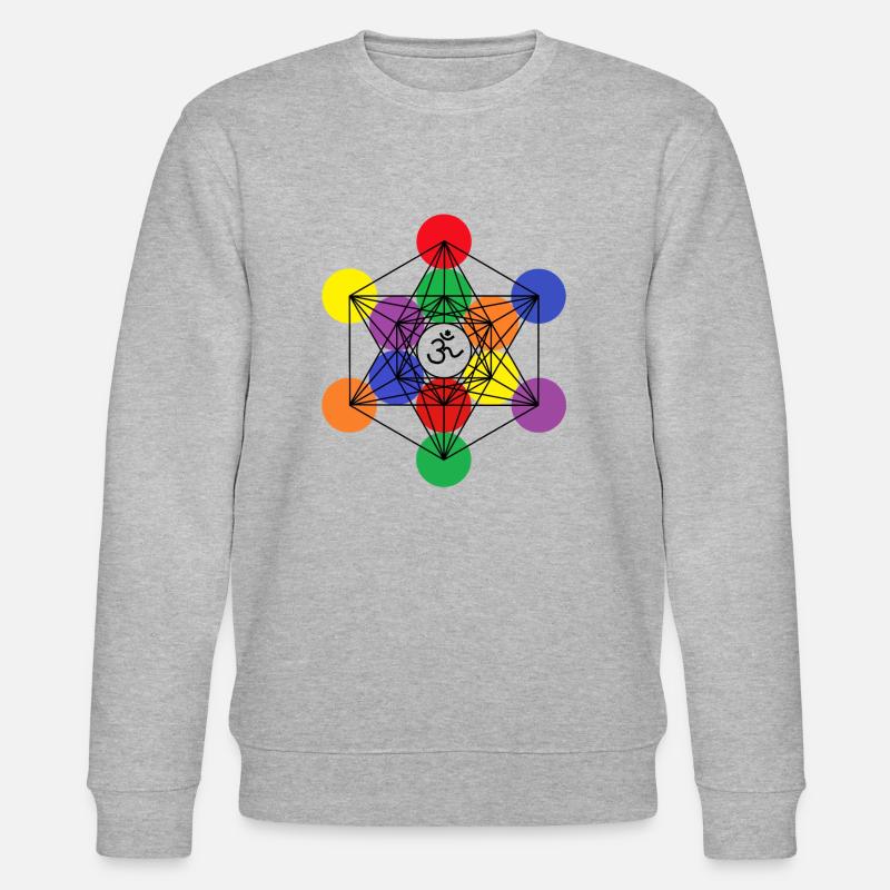 Metatron's Cube 1 - Stanley/Stella CHANGER Unisex Organic Sweatshirt - heather grey