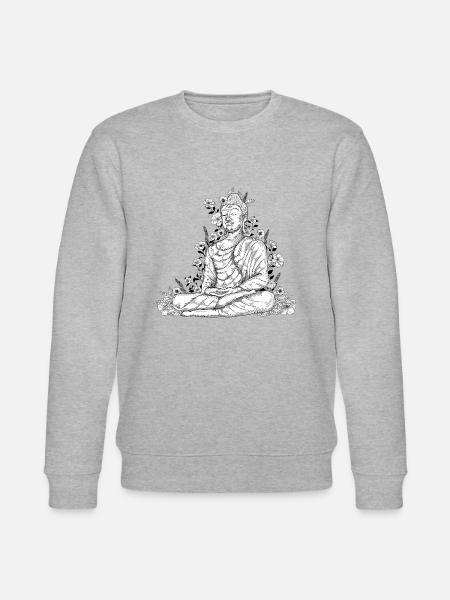 Buddha - Stanley/Stella CHANGER Unisex Organic Sweatshirt - heather grey