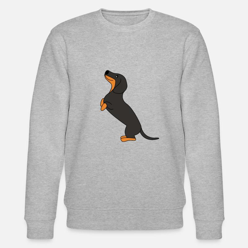 Teckel allemand teckel chiens mignons - Sweat bio CHANGER Stanley/Stella Unisexe - gris chiné
