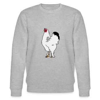Brahma Rooster Poulet Drôle De Fermier Poulet - Sweat bio CHANGER Stanley/Stella Unisexe - gris chiné - Devant - Nik (191cm) & Marisol (170cm)