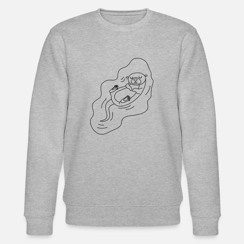 schwimmender Otter - Stanley/Stella Unisex Bio-Sweatshirt CHANGER  - Grau meliert