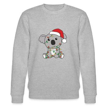 Koala Weihnachten Winter Tiere Koalas - Stanley/Stella Unisex Bio-Sweatshirt CHANGER  - Grau meliert - Vorne - Nik (191cm) & Marisol (170cm)