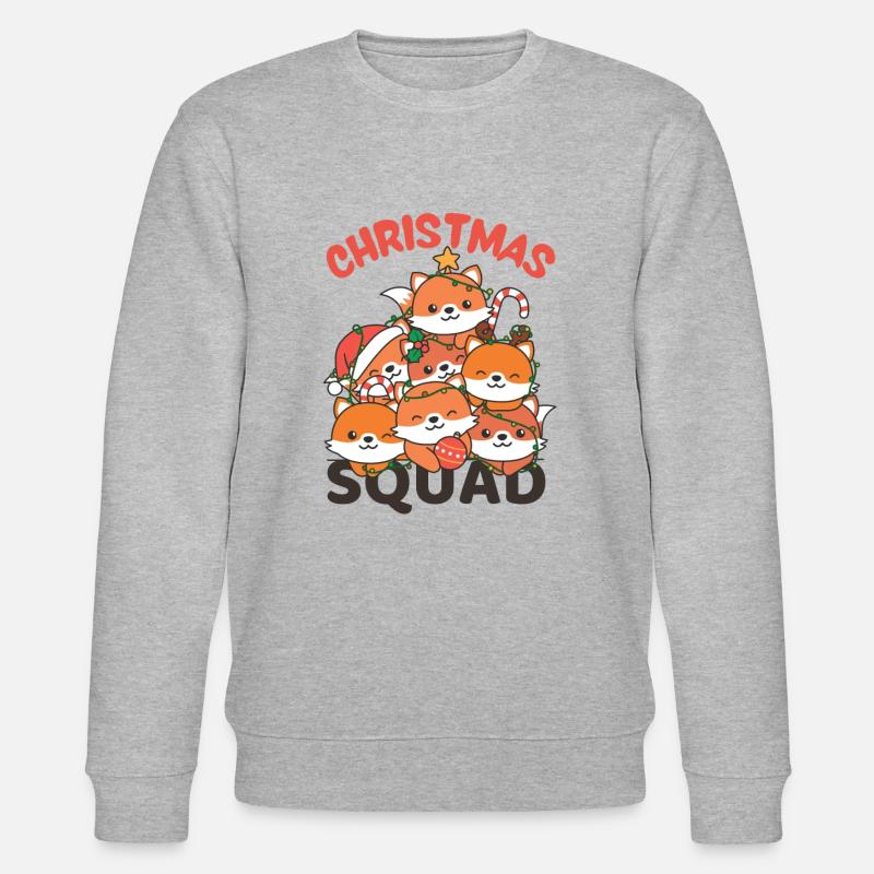 Fuchs Weihnachtsbaum Christmas Squad Fuchs - Stanley/Stella Unisex Bio-Sweatshirt CHANGER  - Grau meliert