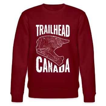 T-shirt vélo de montagne Trailhead Canada - Sweat bio CHANGER Stanley/Stella Unisexe - bordeaux - Devant - Nik (191cm) & Marisol (170cm)