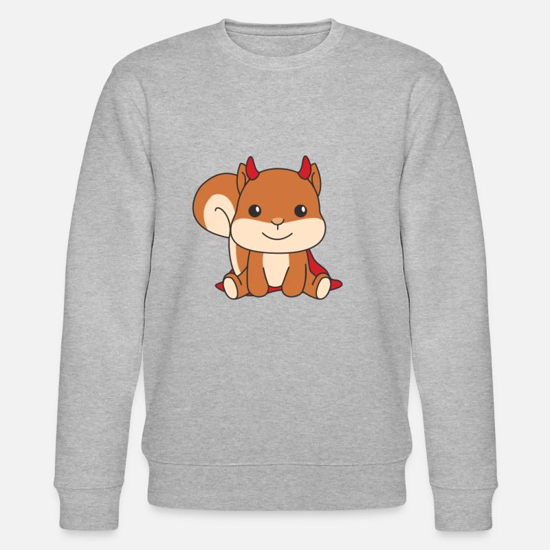 Squirrel Happy Halloween Devil Costume - Stanley/Stella CHANGER Unisex Organic Sweatshirt - heather grey