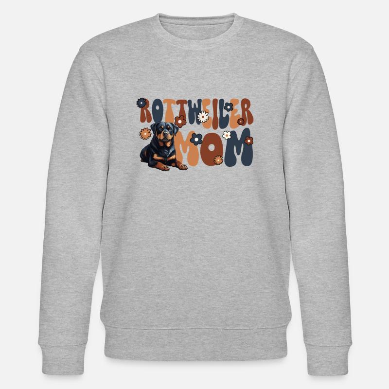 Rottweiler Groovy Rottweiler maman - Sweat bio CHANGER Stanley/Stella Unisexe - gris chiné