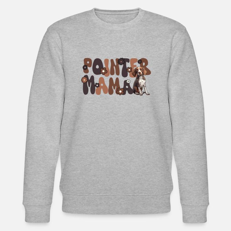 Pointer Groovy Pointer Mom - Stanley/Stella CHANGER Unisex Organic Sweatshirt - heather grey