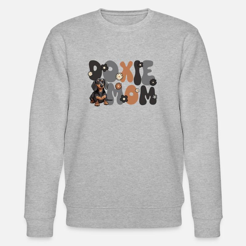 Dackel Groovy Doxie Mom - Stanley/Stella Unisex Bio-Sweatshirt CHANGER  - Grau meliert