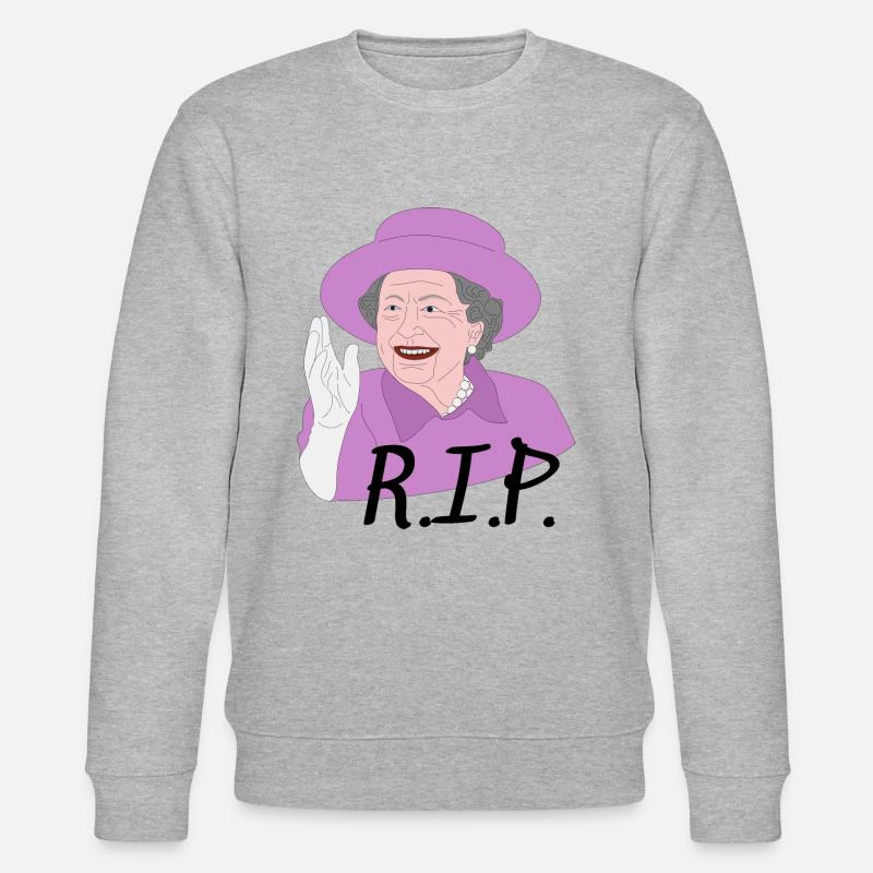 Elisabeth II Tod RIP Design - Stanley/Stella Unisex Bio-Sweatshirt CHANGER  - Grau meliert