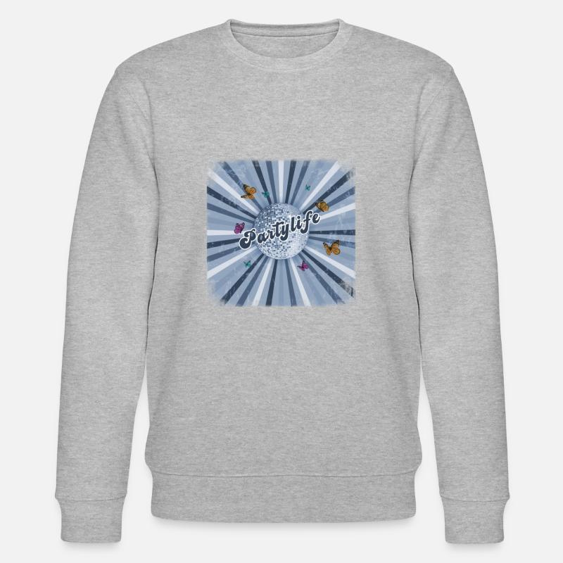 party tanzen retro Disko - Stanley/Stella Unisex Bio-Sweatshirt CHANGER  - Grau meliert