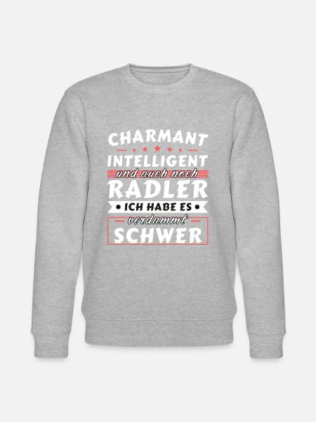 Charmant und intelligent - Radler Edition - Stanley/Stella Unisex Bio-Sweatshirt CHANGER - Grau meliert